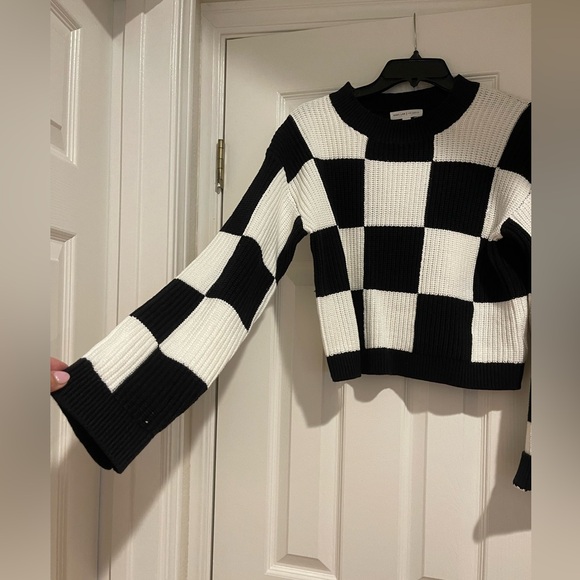 Grey lab checker board sweater brand new - Picture 4 of 5